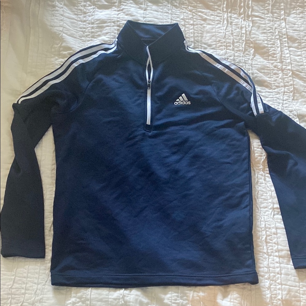 Adidas Men's quarter Zip-Up Navy golf long sleeve